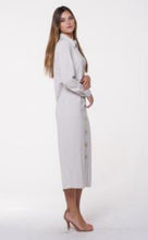 Load image into Gallery viewer, IV DRESSY SHIRT DRESS WITH GOLD BUTTONS - Dresses
