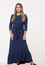 Load image into Gallery viewer, IV MICRORIBBED LOW RUFFLE MAXI SKIRT - Skirts
