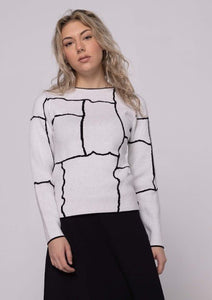 IV PATCHWORK LONG SLEEVE SWEATER - Tops