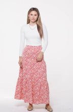 Load image into Gallery viewer, IV TIERED MINI FLORAL MAXI SKIRT - Skirts
