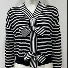 Load image into Gallery viewer, J BOW DETAILED KNIT CARDIGAN - Tops
