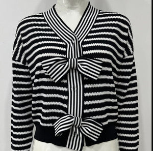 J BOW DETAILED KNIT CARDIGAN - Tops