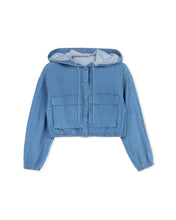 Load image into Gallery viewer, J CHAMBRAY CROPPED JACKET - Tops
