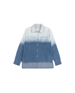 J DENIM OMBRE BLOUSE - Tops