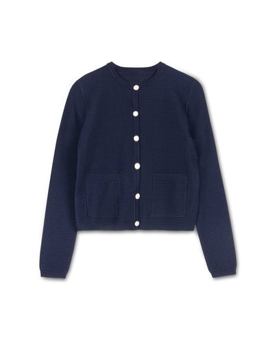 J GOLDWIN KNIT BUTTON DOWN POCKET DETAIL JACKET - Tops