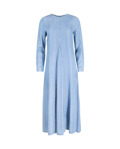 J MAXI DENIM DRESS WITH SEAM DETAILS - Dresses