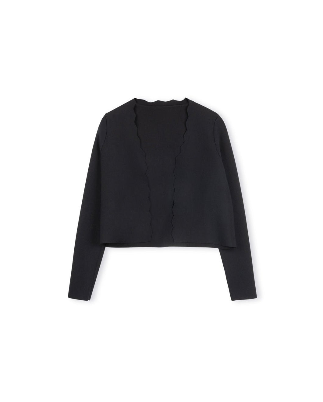 J SCALLOPED EDGE JACKET - Tops