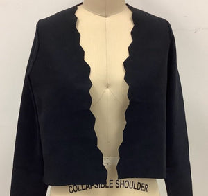 J SCALLOPED EDGE JACKET - Tops