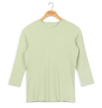 Load image into Gallery viewer, POINT 3/4 SLV-NECK TEE - Tops
