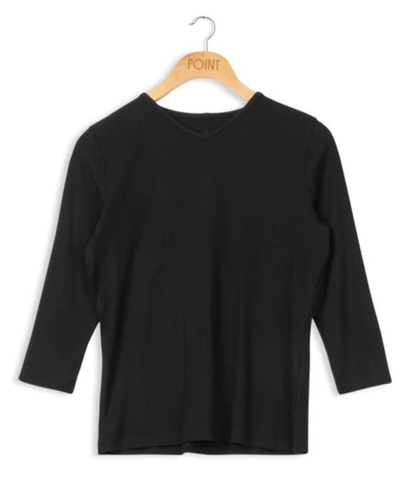 POINT 3/4 SLV V NECK - Tops