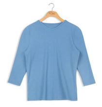 Load image into Gallery viewer, POINT 3/4 SLV V NECK - Tops
