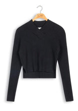 Load image into Gallery viewer, POINT V-NECK CROPPED SWEATER - Tops
