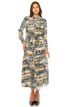 Load image into Gallery viewer, YAL BELTED PRINTED SHIRTDRESS - Dresses
