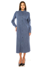Load image into Gallery viewer, YAL DENIM COLLAR SHIRTDRESS - Dresses
