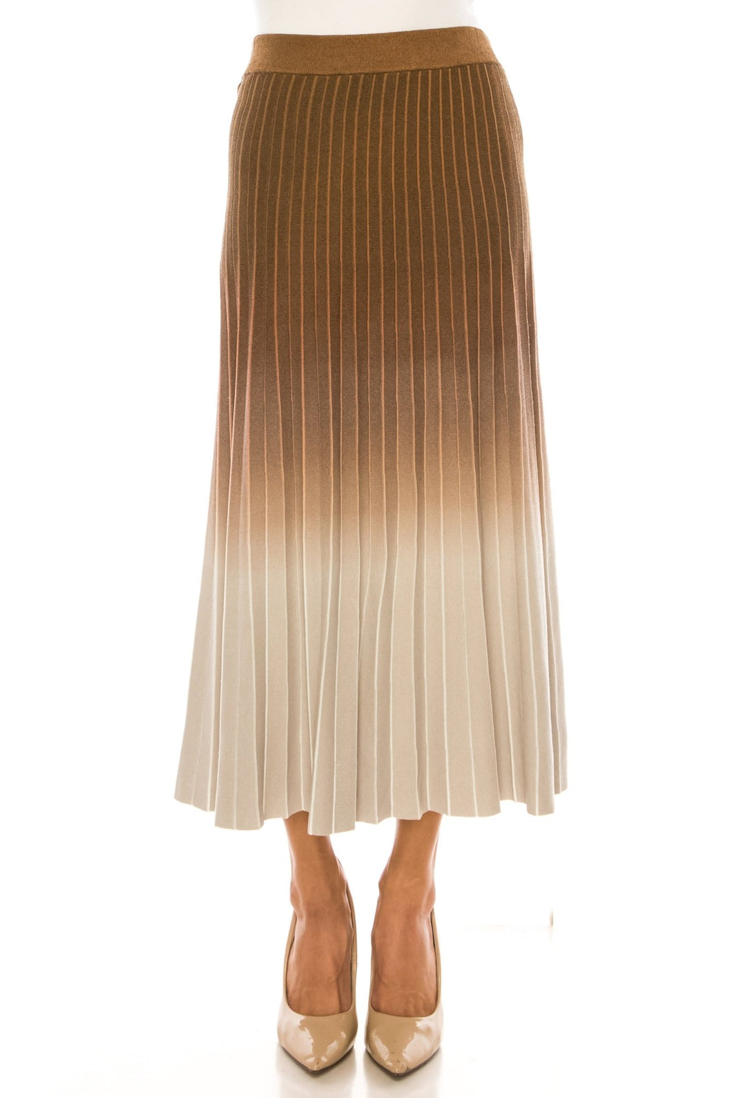 YAL OMBRE KNIT PLEATED SKIRT - Skirts