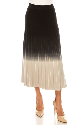 YAL OMBRE KNIT PLEATED SKIRT - Skirts