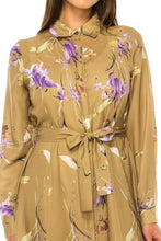 Load image into Gallery viewer, YAL PRINTED SHIRT DRESS WITH BELT - Dresses
