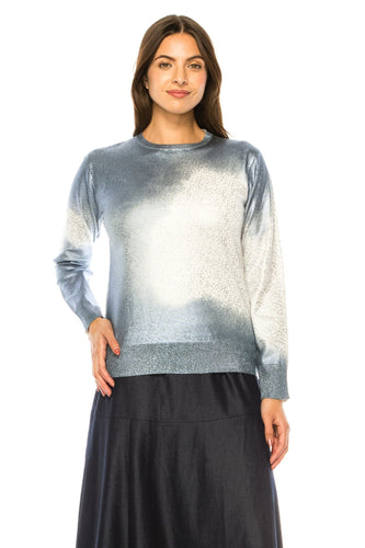 YAL SHIMMER PAINT DETAIL SWEATER - Tops
